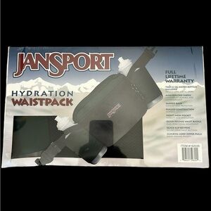 Jansport Hydration Waistpack w/ Two 22oz Water Bottles Black BRAND NEW SEALED